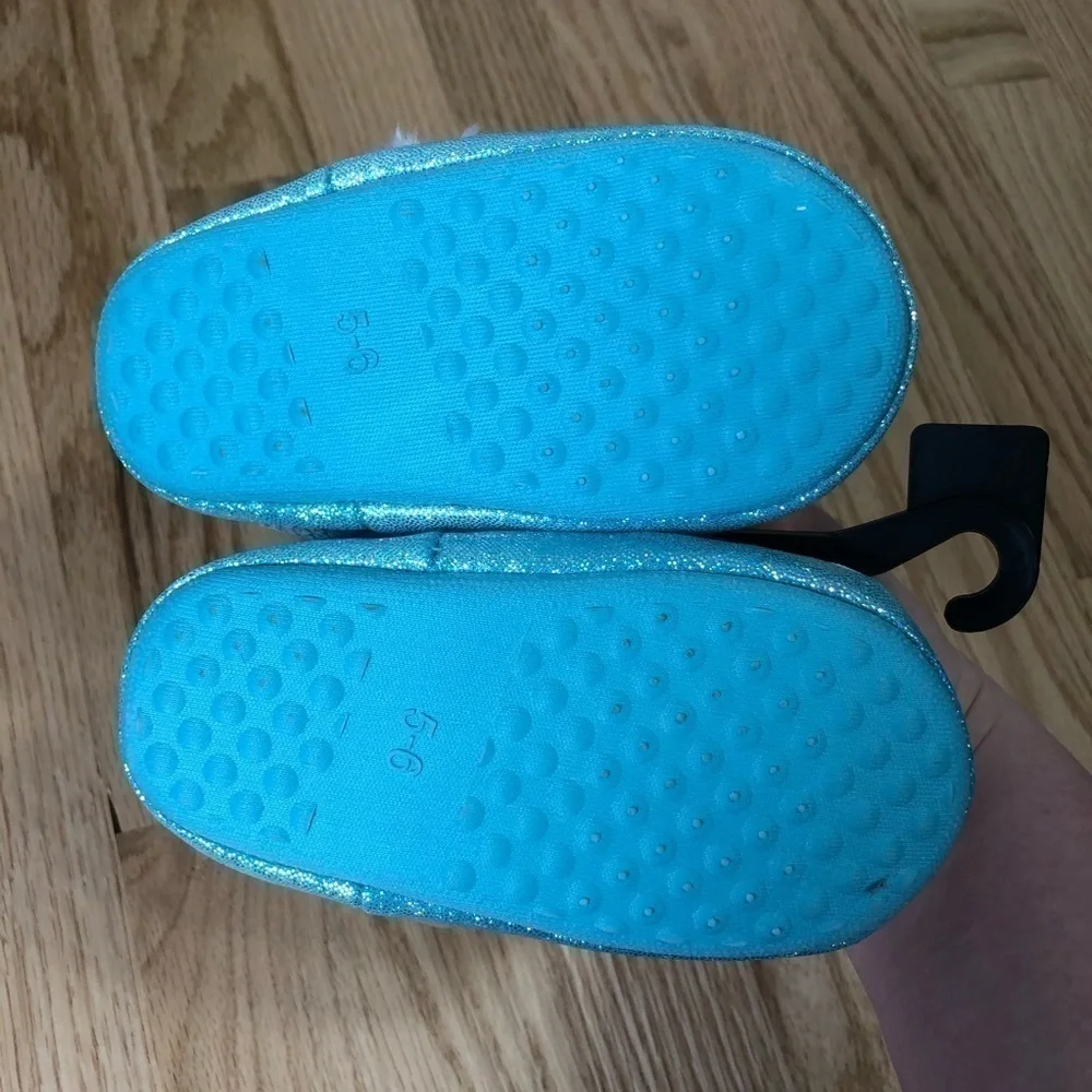 Disney Frozen Slippers NWT Sz 5 6 Baby Girl Elsa Blue